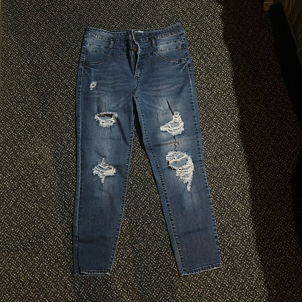 Refuge high wasted ripped jeans size 12